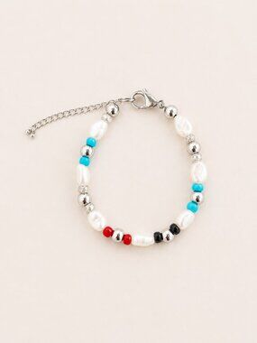 Handmade Freshwater Pearl Colorful Beaded Bracelet